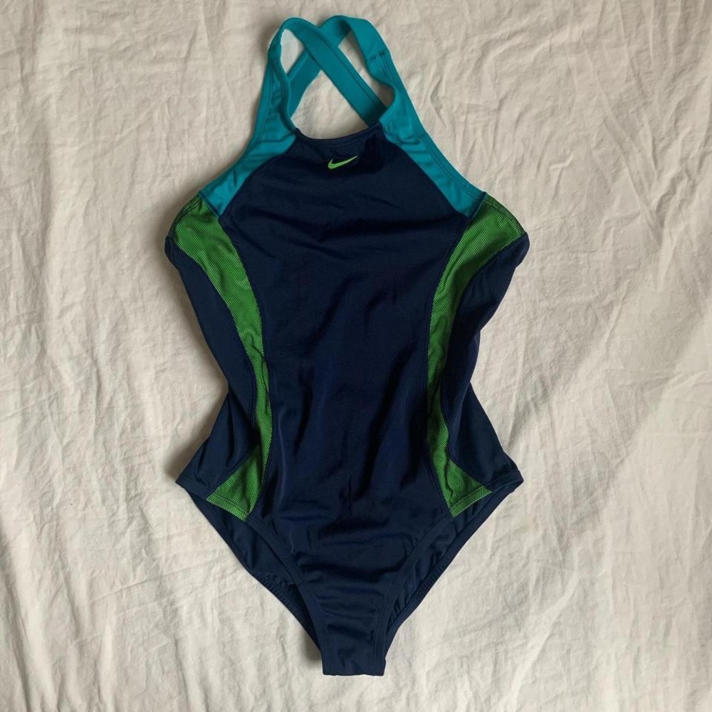 Nike Blue One Piece Swimsuit